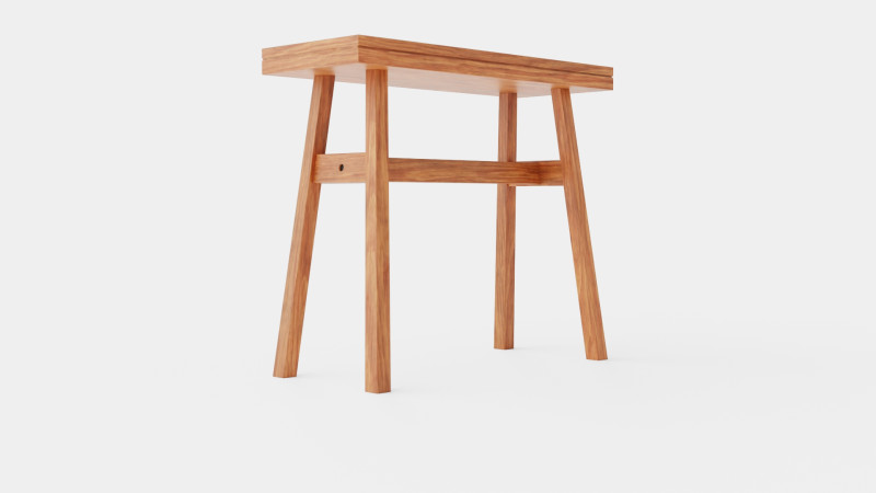 Wooden Stool Brown 3D मॉडल .c4d .max .obj .3ds .fbx .stl .blend