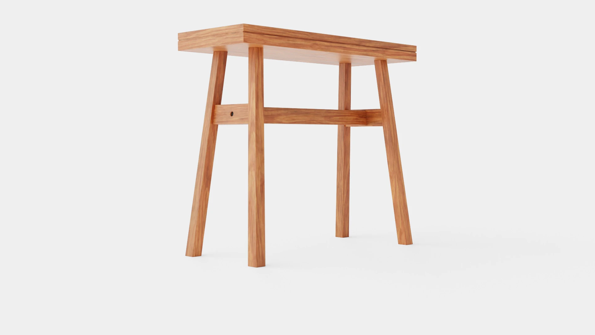 Wooden Stool Brown 3D Model .c4d .max .obj .3ds .fbx .stl .blend 