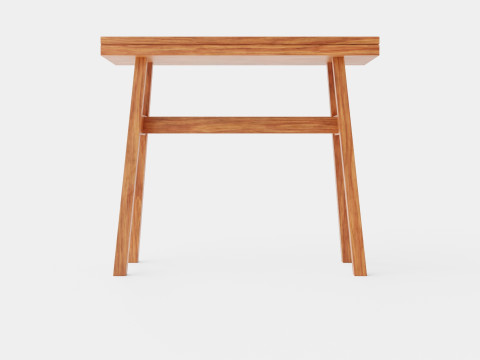 Wooden Stool Brown 3D मॉडल