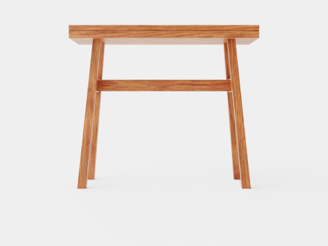 Wooden Stool Brown 3D मॉडल