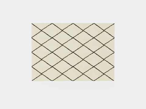 Short Pile Rug Beige Dusty Light 3D Model