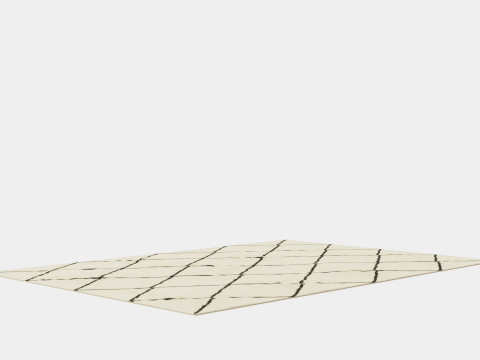 Short Pile Rug Beige Dusty Light 3Dモデル