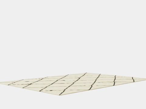 Short Pile Rug Beige Dusty Light 3D Model
