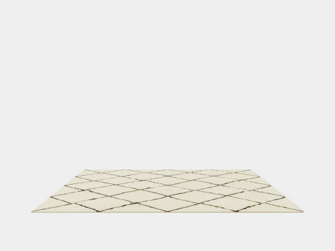 Short Pile Rug Beige Dusty Light 3Dモデル