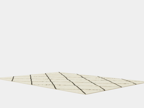 Short Pile Rug Beige Dusty Light 3Dモデル