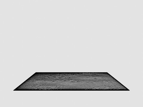 Short Pile Rug Beige Dusty Light 3Dモデル