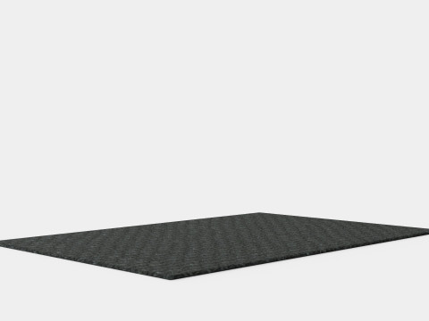 Basic Coir Door Mat Black Dark Model 3D