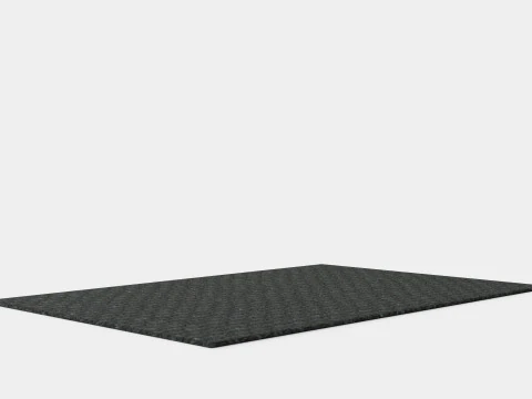Basic Coir Door Mat Black Dark 3D Model