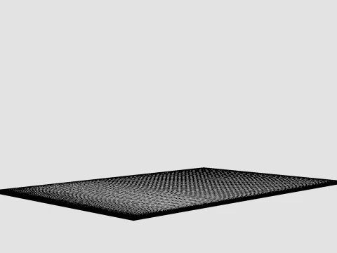 Basic Coir Door Mat Black Dark 3D Model