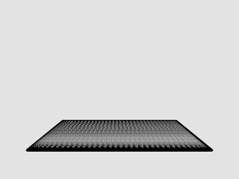 Basic Coir Door Mat Black Dark Model 3D