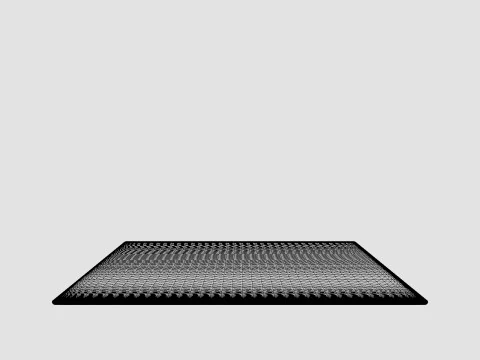 Basic Coir Door Mat Black Dark 3D Model