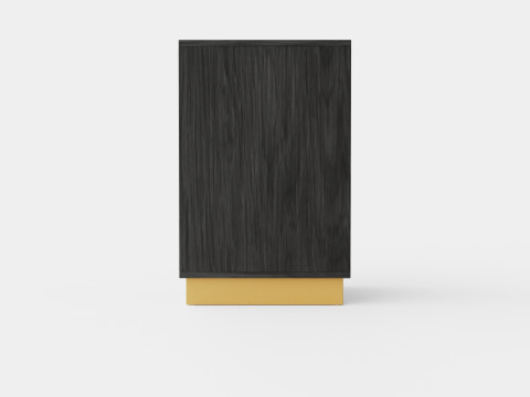 Bedside Table With a Drawer Black Model 3D