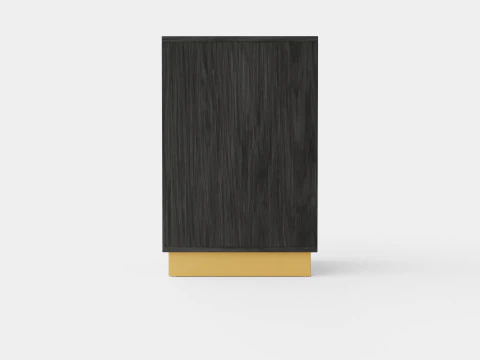 Bedside Table With a Drawer Black 3D Model