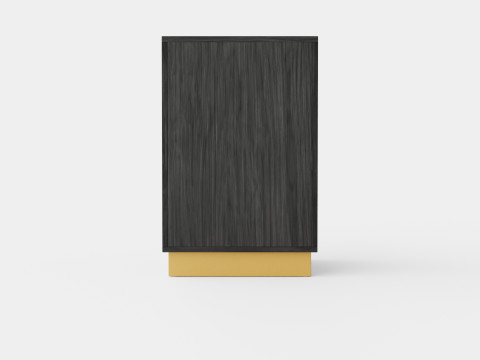 Bedside Table With a Drawer Black Model 3D