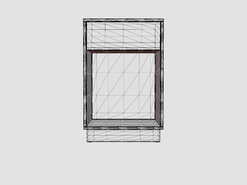 Bedside Table With a Drawer Black Model 3D