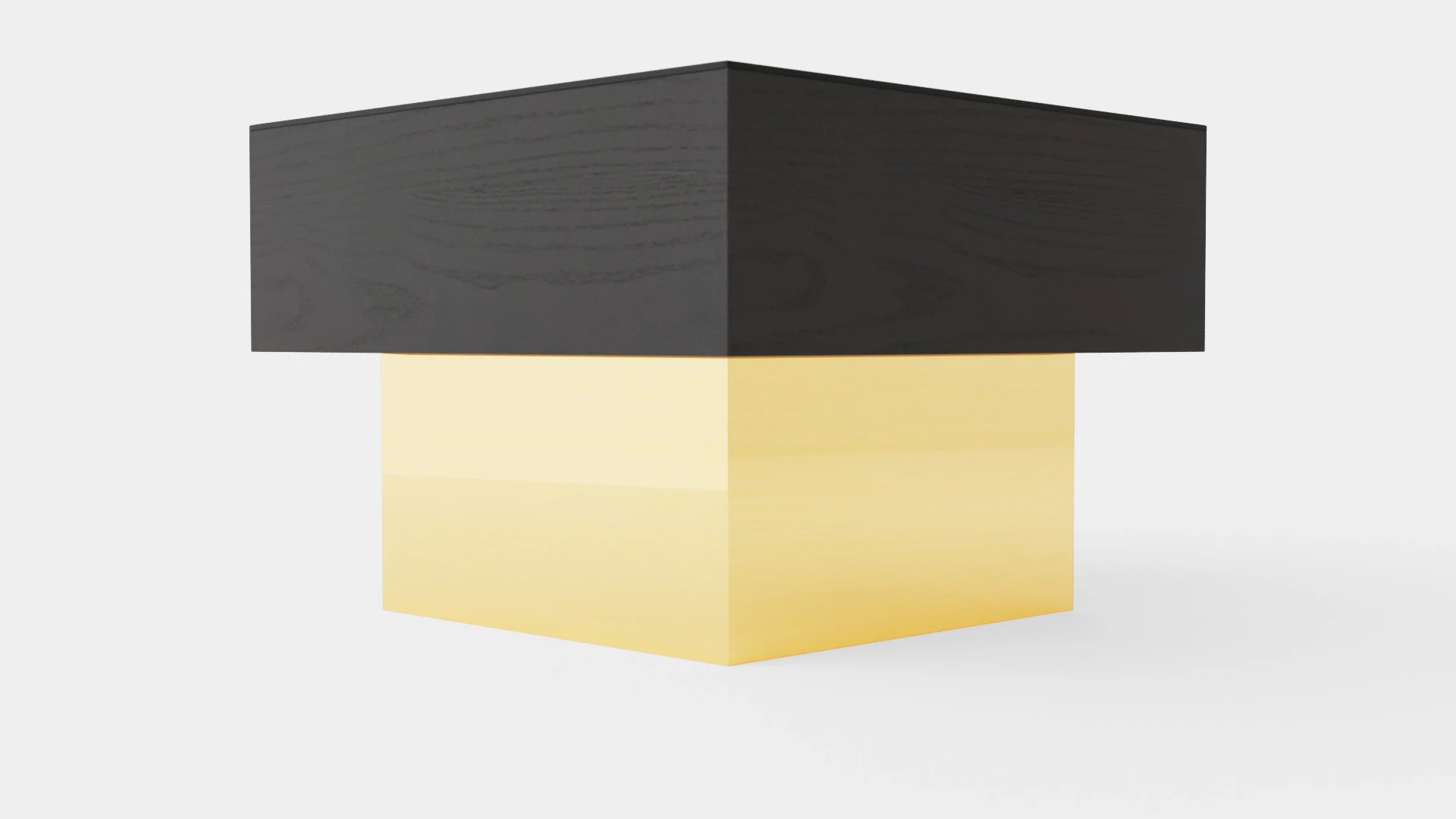 Glass-top Side Table Black Gold 3D Model .c4d .max .obj .3ds .fbx .stl .blend