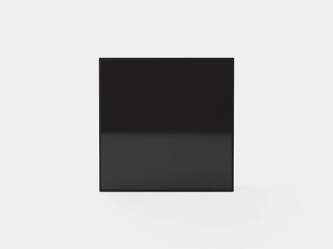 Glass-top Side Table Black Gold 3D Model
