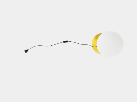 Round Glass Table Lamp Gold Modelo 3D