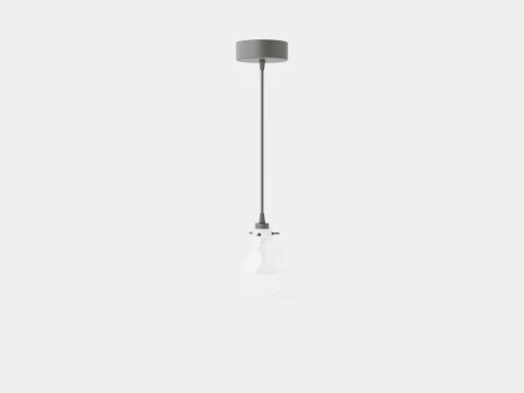 Glass Pendant Light Black Transparent 3D Model