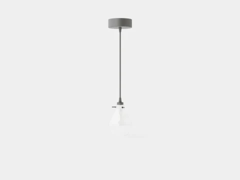Glass Pendant Light Black Transparent 3D Model