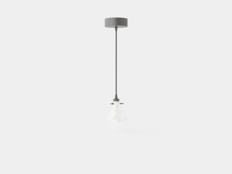 Glass Pendant Light Black Transparent 3D Model