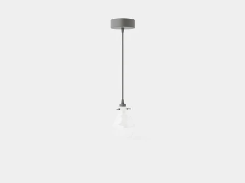 Glass Pendant Light Black Transparent 3D Model