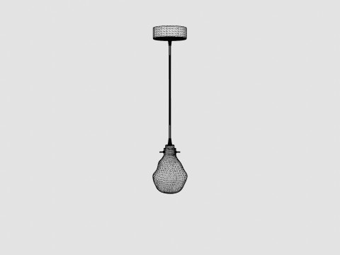 Glass Pendant Light Black Transparent 3D Model