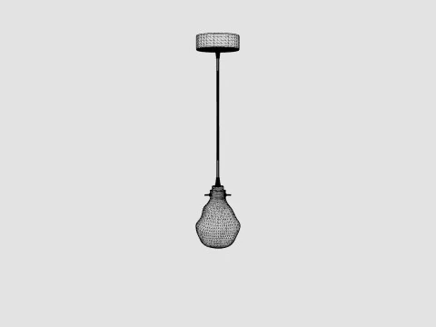 Glass Pendant Light Black Transparent 3D Model