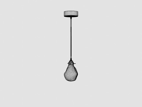Glass Pendant Light Black Transparent 3D Model