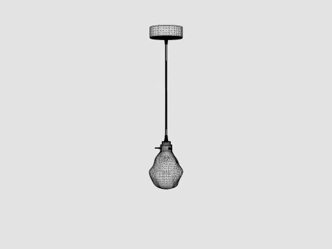 Glass Pendant Light Black Transparent 3D Model