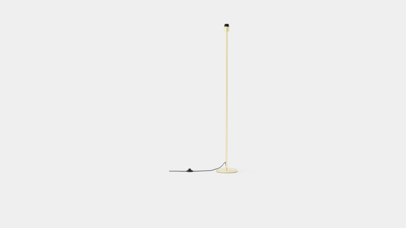 Metal Floor Lamp Gold 3D Model .c4d .max .obj .3ds .fbx .stl .blend 