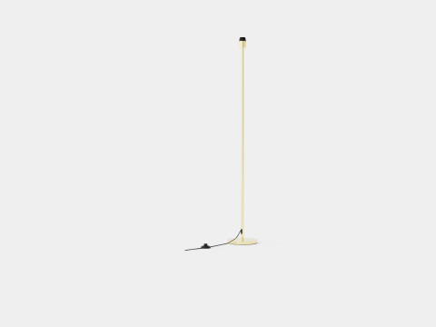 Metal Floor Lamp Gold 3D Model