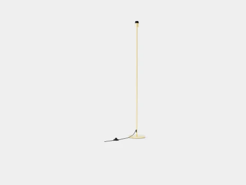 Metal Floor Lamp Gold 3D Model