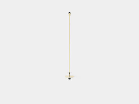 Metal Floor Lamp Gold 3D Model