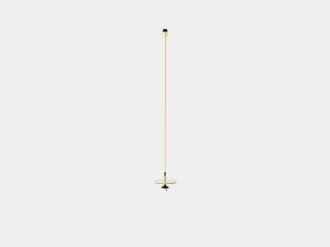 Metal Floor Lamp Gold 3D Model