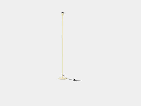 Metal Floor Lamp Gold 3D Model