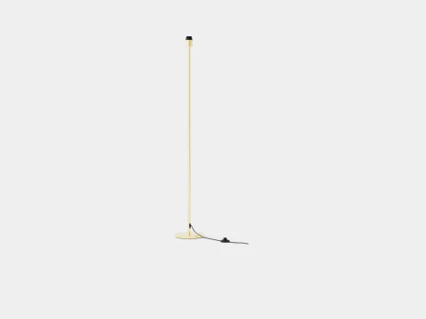 Metal Floor Lamp Gold 3D Model