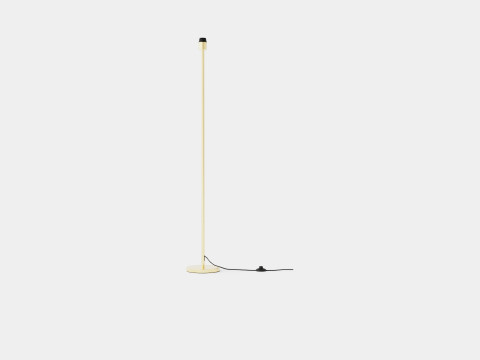 Metal Floor Lamp Gold 3D Model