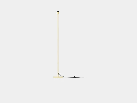 Metal Floor Lamp Gold 3D Model