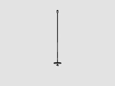 Metal Floor Lamp Gold 3D Model