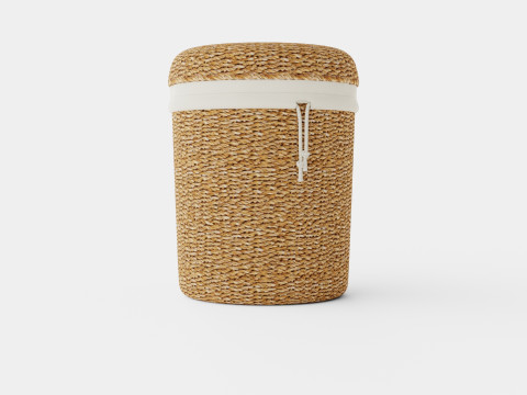 Cylinder-shaped laundry basket 3D 모델