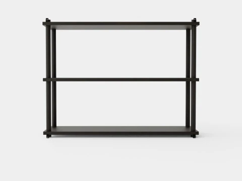 Wooden Wall Shelf Dark Brown 3D Model