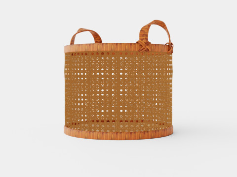 Wicker Basket Brown 3D मॉडल