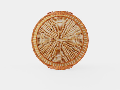 Wicker Basket Brown 3D Модель