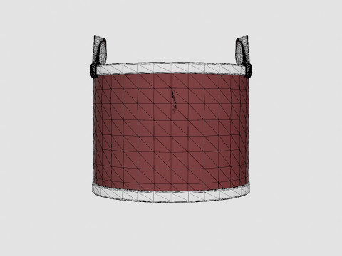Wicker Basket Brown 3D Модель