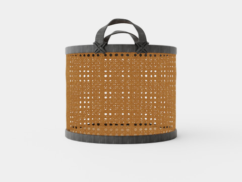 Wicker Basket Black 3D Модель