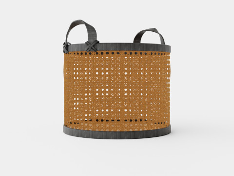 Wicker Basket Black 3D Модель