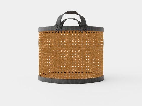 Wicker Basket Black 3D Модель