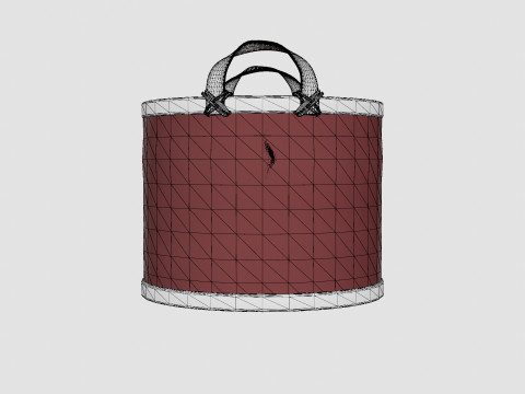 Wicker Basket Black 3D Модель