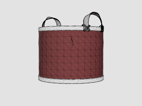 Wicker Basket Black 3D Модель